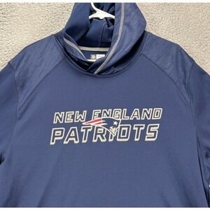 New England Patriots Mens Hoodie Sweatshirt XL Navy Blue Pockets NFL TX3 Warm